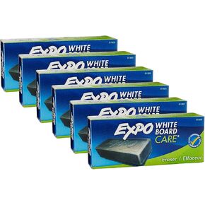 EXPO Dry Erase White Board Eraser, 6/Pk (SAN81505-6)