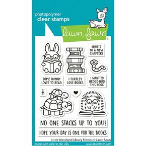 Lawn Fawn LF3713 Little Woodland Library Friends 3X4 Clear Stamp Set