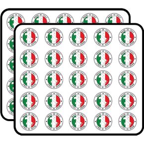 Made in Italy Map Flag Label Art Decor Sticker for Scrapbooking, Calendars, Arts, Kids DIY Crafts, Album, Bullet Journals 50 Pack