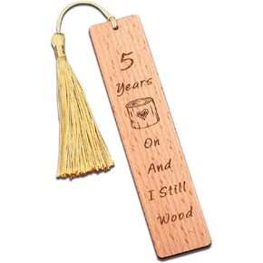 5 Year Anniversary Marriage Gifts, 5 Year Anniversary Bookmark Gifts for Her Him, 5Year Anniversarys Wooden Gift for Men Women, 5th Anniversarys for Wife Husband, Anniiversary Wedding Gift for Him Her