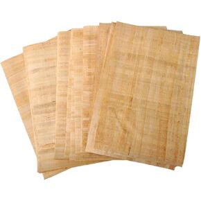 Set 50 Egyptian Blank Papyrus Paper 6" X 4" (15 x 10 cm) Ancient Pharaoh Pharaohs Alphabets Papyrus Sheets Papyri for Art Project Scrapbooking and School History Ideal Teaching Aid Scroll Paper