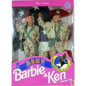 Star 'N Stripes ARMY Barbie & Ken Deluxe Set