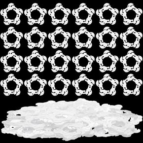 Syhood 200 Pcs flower shaped balloon clips for White Balloon Arch Bracket Buckle Connectors Clip Holders for Quick Knotting Birthday Wedding Baby Shower Party Decoration