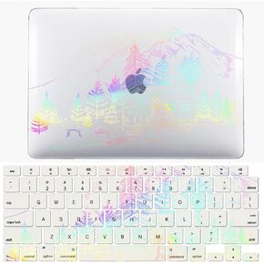 IVY Flash Clear Laptop Hard Shell Cases for MacBook Old Air 13 2010-2017 Model A1369 A1466 with Keyboard Cover - LT13