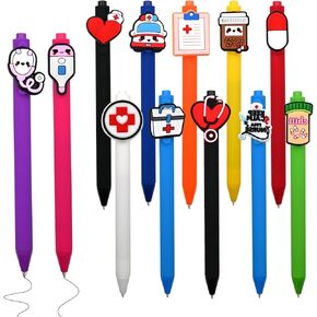 12 PCS Nurse Pens Nurses Week Gifts, Funny Nursing Pens Accessories for Work, Cna Rn Medical Assistant Nursing Student Week Appreciation Gifts, Must Have Nursing Essentials for Nurses (12)