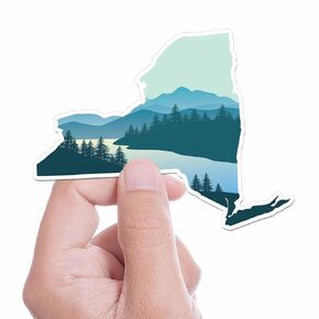 Upstate New York Mountain Sticker, Catskills Mountain Decal for Hydroflask, Cute Adirondacks Gift for New Yorkers