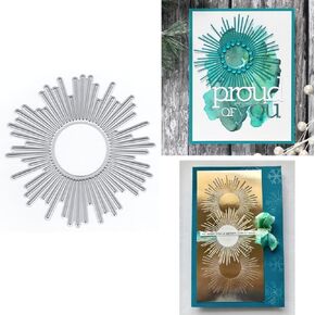 Circular Lace Metal Cutting Dies for Card Making, Paper Embossing Die Cuts Kit Templates Supplies, Photo Frame Album DIY Scrapbooking Stencils Sets