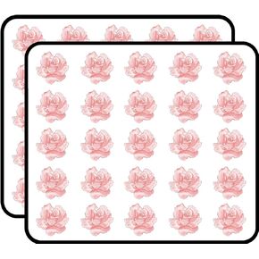 Pink Rose 50 Pack 1" Stickers for Scrapbooking, Calendars, Arts, Kids DIY Crafts, Album, Bullet Journals
