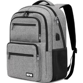 Black Backpack for Men Women, 15.6 inch Laptop Backpack for School, School Backpack for Boys Girls Teens, College Book Bag with USB Port, Water Resistant Bookbag, Business Work Travel
