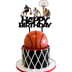 Basketball Happy Birthday Cake Topper for Basketball/sport Themed Party Decoration, Star Decoration Lover‘s