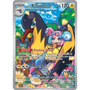 Pokemon - Iono’s Kilowattrel 163/159 – Journey Together – Illustration Rare – Foil Single Card