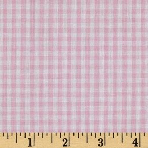 Wide Width 1/8 Gingham Check Pink, Fabric by the Yard