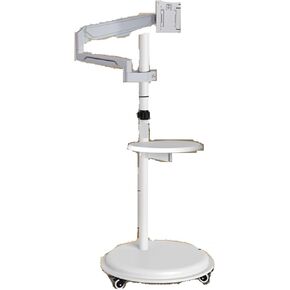 White Monitor Notebook Dual-Screen Multi-Screen Floor-Standing air Pressure Mobile Stand