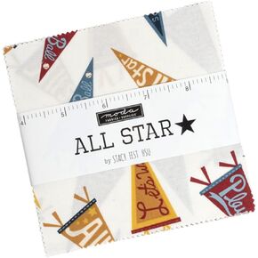 All Star Charm Pack by Stacy Iest HSU; 42-5" Precut Fabric Quilt Squares