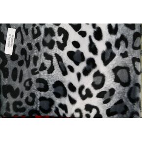 Velboa Animal Print Faux/Fake Fur Leopard Snow Fabric By the Yard