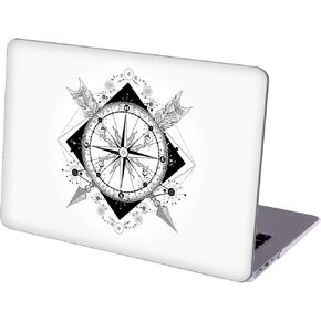 Case Compatible with MacBook Air 13 inch Retina Display with Touch ID, Hard Protective Shell with Keyboard Cover ( M1 A2337 A2179 A1932, 2018 2019 2020 Release) - Tribal Compass and Arrows