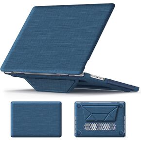 Case for MacBook Pro 16 inch 2024-2021 A3403 A3186 A2991 A2780 A2485, Durable Fabric & PC Protective Cover with Magnetic Foldable Stand