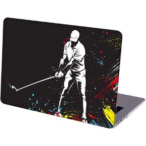 Compatible with MacBook Air 15.3-inch Hard Protective Shell Cace with Keyboard Cover (A2941, M2 Chip, 2023 Release) - Paint Splash Golf Ball Player-01
