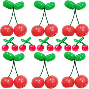 Cherry Balloons DIY Cherry Balloon Cherry Theme Birthday Party Decor for Valentine's Day Girls Red Latex Balloon Summer Fruit Foil Balloons