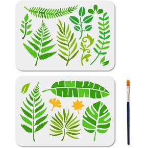 MAYJOYDIY 2 Pcs Dove of Peace Stencil Love Pigeons Stencils for Painting 11.7×8.3inch Reusable Olive Rose Stencil Crafts Templates with Paint Brush for DIY Craft on Wood Wall Home Decor