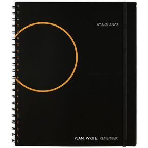 AT-A-GLANCE Undated Planning Notebook with Reference Calendars, 8.5" x 11", Large, Plan. Write. Remember., Black (7062090526)