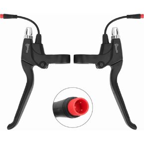 Scooter Brake Handle Lever,Left Right Brake Lever Set Compatible with KUGOO M4 M4 PRO Aluminum Alloy Brake Handle with 2pin Connector