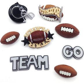 8PC Fun Antique Baseball Tiny Sports Equipment Button with Shank Assortment for Sewing DIY Craft Decorative, 5/8 Inch