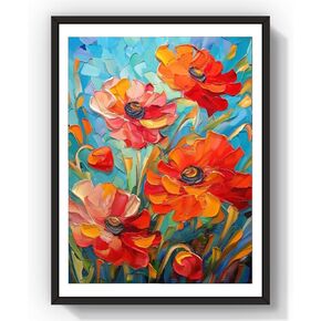 FILIGE 5D Diamond Art Kits for Adults 12x16inch Square Full Drill DIY Flower Landscape Gem Art Paint Crafts Home Wall Decor Holiday Gift for Beginners(Oil Florals)