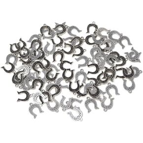 Homeford Small Horseshoe Metal Charms, 1/2-Inch, 35-Count