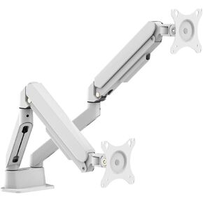 Monitor Stand Pneumatic arm Double arm Computer Stand Rotating Lifting Base(White)