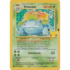 Pokemon Single Card VENUSAUR Celebrations CLASSIC COLLECTION, Multicolor