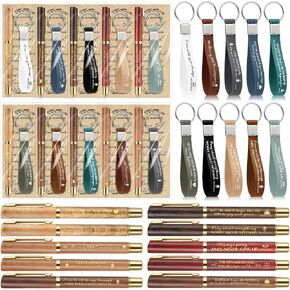 40 Pcs/10 Sets Bulk for Church: Christian Bible Verse Pens, Religious Keychains, Prayer Bookmarks & Gift Bags
