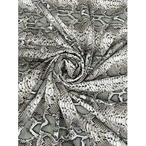 Snake Print Premium Nylon Spandex Fabric - Ultra-Soft & Stretchy 4-Way Stretch Fabric by The Yard - Perfect for Activewear and Swimsuit Fabric, and More -1 Yard - 58 Inch Width