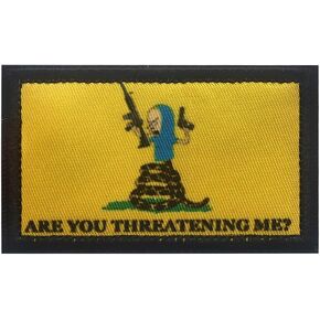 are You Threatening Me Funny Printing Patch Stickers with Hook & Loop Novelty Patch for Shirts Clothes Hat Backpack Applique(are You Threatening Me?)
