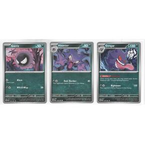 Gengar 057/091 - Paldean Fates – Pokemon – Evolution Card Lot - Set Gastly Haunter