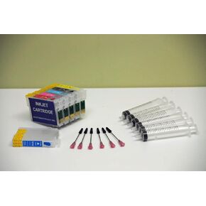 INKXPRO Empty CISS Refill Cartridge Kit Works with Artisan 1430 Stylus Photo 1400 Printers (Empty CISS System)
