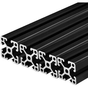 4 قطعة 600 مللي متر (23.6 بوصة) الشظية T فتحة 4040 الألومنيوم النتوء الأوروبي القياسية بأكسيد السكك الحديدية الخطية لأجزاء الطابعة ثلاثية الأبعاد و CNC DIY in Kuwait