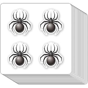 Spider Stickers 1in for Scrapbooking, Arts, Craft, Kids DIY, Journals 80-Pack