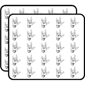 Hand I Love You ILY Sign Language Symbol Gesture 50 Pack 1" Stickers for Scrapbooking, Calendars, Arts, Kids DIY Crafts, Album, Bullet Journals
