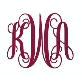 Wickedgoodz Custom Vine Monogram Oriar Monogram Vinyl Decal Sticker ، للبهلوانات ، وأجهزة الكمبيوتر المحمولة ، ونوافذ السيارة - تصميم اسم الحروف الفاخرة