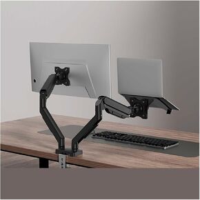 Laptop Stand Mechanical arm Computer Suspended Desktop Screen Lifting Tray Cantilever Dual Screen Two-in-one(Black)