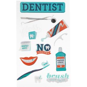 Dentist 3D Stickers for Journaling, Scrapbooking, Cardmaking, Arts & Crafts - 12 Pieces