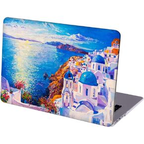 Compatible with MacBook Air 13 inch Retina Display with Touch ID, Hard Protective Shell with Keyboard Cover (M1 A2337 A2179 A1932, 2018 2019 2020 Release) - Santorini Landscape - MC8431