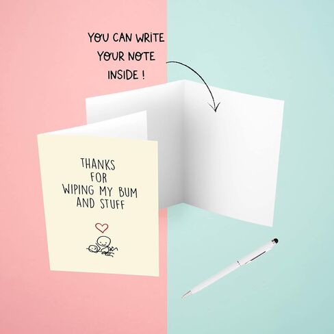 Cheerin Funny Father's Day Card – Sweet Cards for Dads from Daughter or Son – Cute Birthday Gift for Mom or Dad – Thank You Card for Dad, Grandma or Grandpa in Kuwait