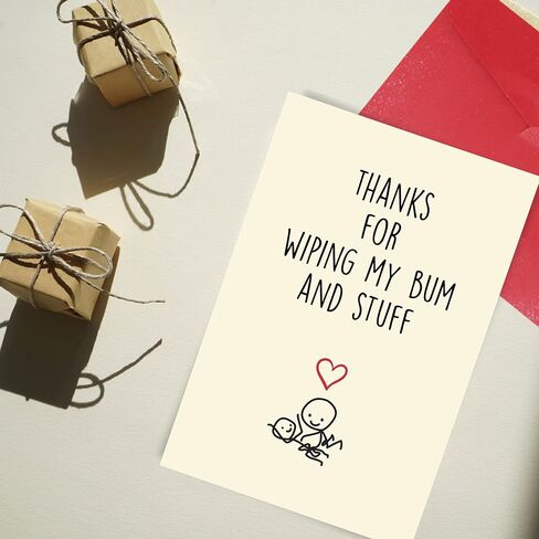 Cheerin Funny Father's Day Card – Sweet Cards for Dads from Daughter or Son – Cute Birthday Gift for Mom or Dad – Thank You Card for Dad, Grandma or Grandpa in Kuwait