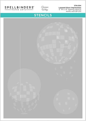 Spellbinders Layered Disco Impressions Stencil, Clear in Saudi Arabia