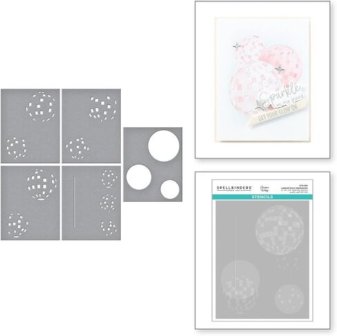 Spellbinders Layered Disco Impressions Stencil, Clear in Saudi Arabia
