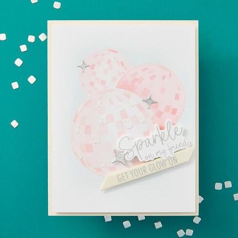 Spellbinders Layered Disco Impressions Stencil, Clear in Saudi Arabia
