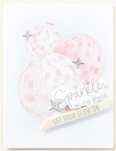 Spellbinders Layered Disco Impressions Stencil, Clear in Saudi Arabia
