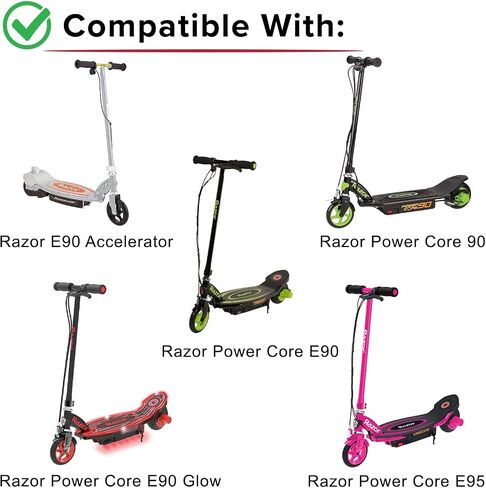 AlveyTech 12 Volt Battery Pack for Razor Power Core E90/90/E95/E90 Glow & E90 Accelerator Scooters (7 Ah, with Harness) - Replacement Single Premium Rechargeable AGM Battery with Wiring Harness in Saudi Arabia